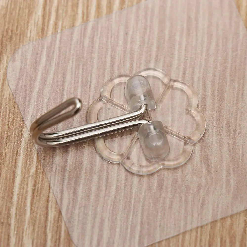 1/3Pcs Transparent Self Adhesive Hooks Seamless Wall Hangers Waterproof Oilproof Reusable Hanging Hook for Kitchen Bath