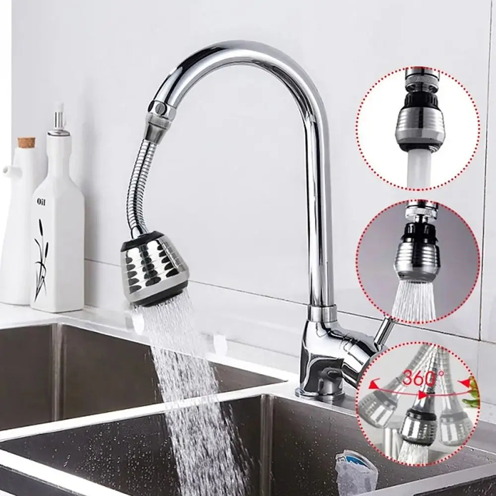 1Set Dual Mode Booster Nozzle Extender 360 Degree Faucet Water Saver Universal Rotating Bubbler Bathroom Kitchen Tools Dual Mode