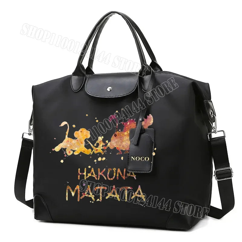 The Lion King Ladies Travel Bag Large Capacity Women's Handbag Waterproof Fashion Gym Bag Luggage Bag Shoulderbag Gift 2024