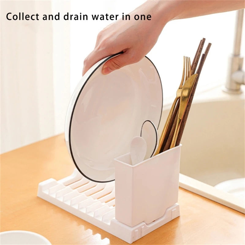 Space Saving Kitchen Dish Drainer Drying Rack Kitchen Supplies with Cup Holder Dropshipping