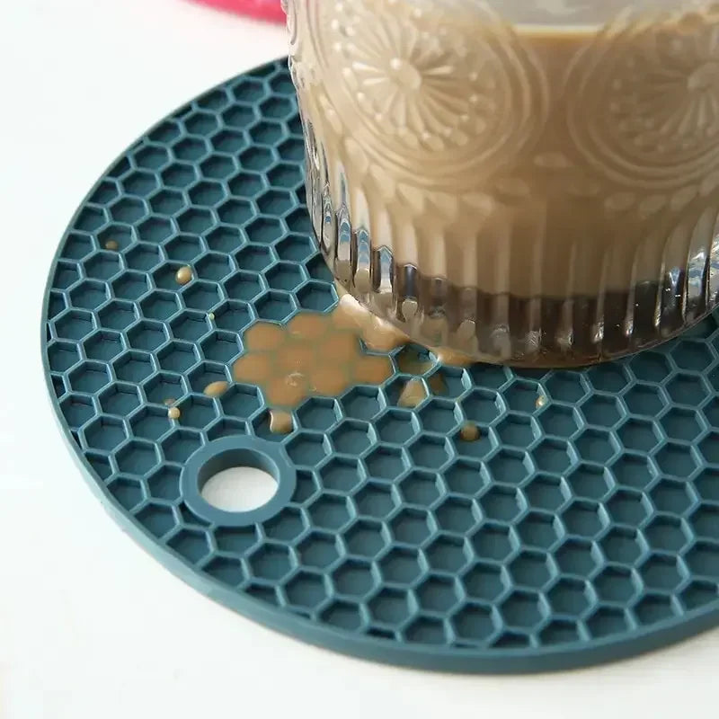 Multifunction Heat Resistant Silicone Mat Drink Cup Coasters Anti-scalding Anti-slip Heat Insulation Pot Mat Kitchen Accessories