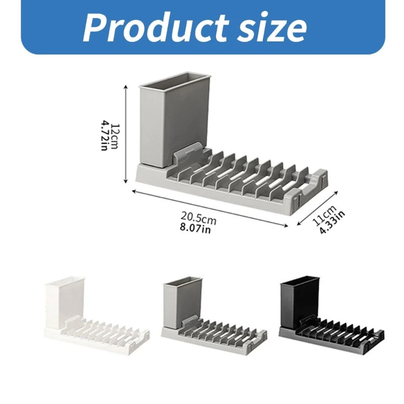 Space Saving Kitchen Dish Drainer Drying Rack Kitchen Supplies with Cup Holder Dropshipping
