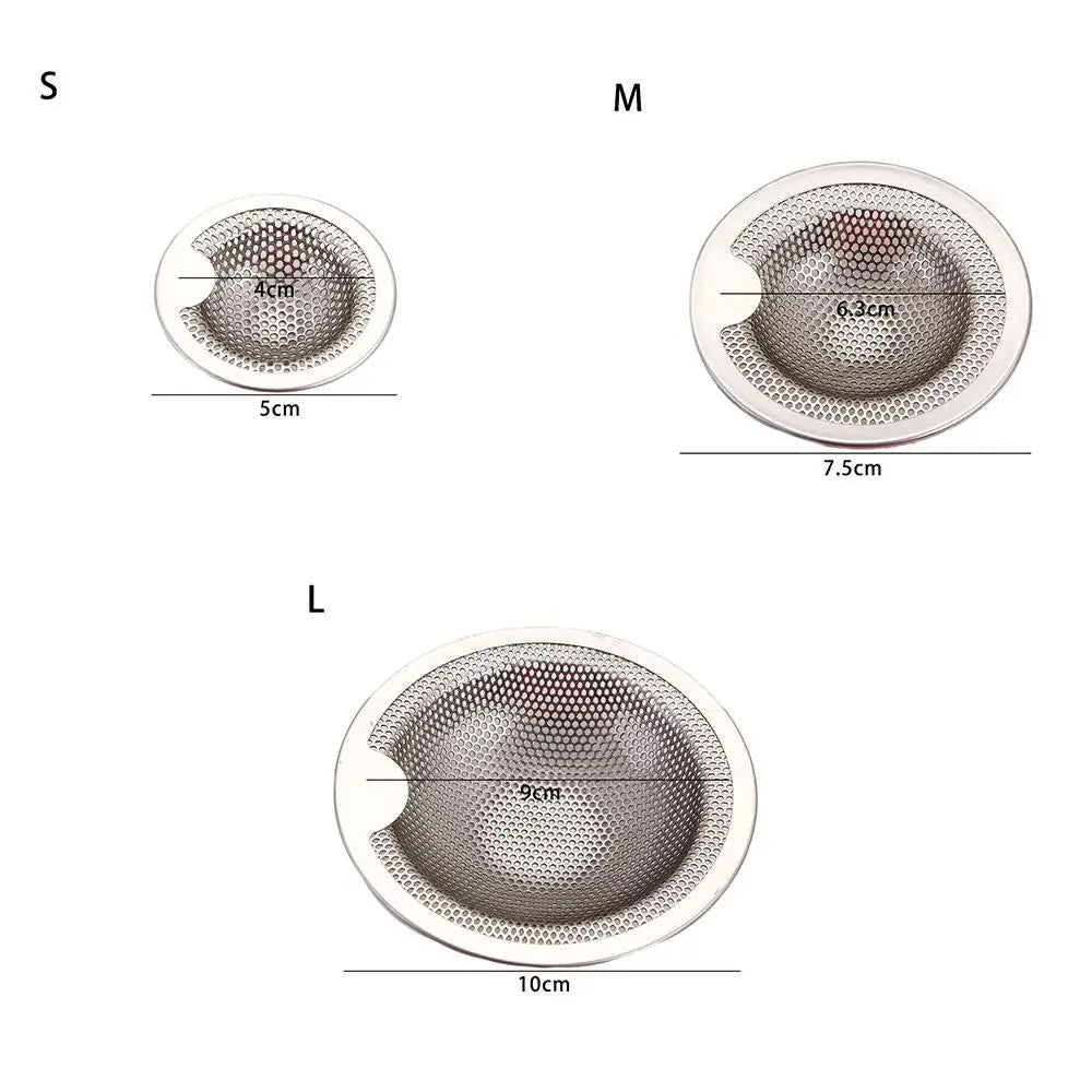 Kitchen Sink Filter Stainless Steel Mesh Sink Strainer Filter Bathroom Sink Strainer Drain Hole Filter Trap Waste Screen