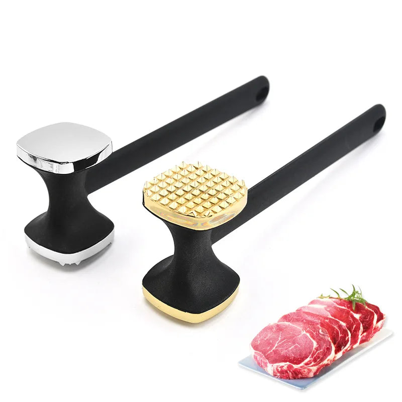 Meat Tenderizer Tool Dual-Sided Kitchen Steak Hammer Mallet With Comfort Grip Handle Sturdy Meat Mallet Masher For Tenderizing