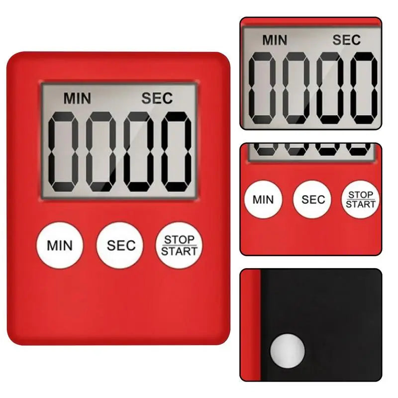 mini LCD Digital Countdown Timer Ultra-thin magnet clock sleep stopwatch Kitchen Countdown clock Timer For Home Office