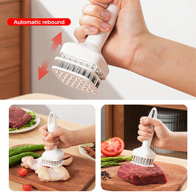Meat Tenderizer Tool Dual-Sided Kitchen Steak Hammer Mallet With Comfort Grip Handle Sturdy Meat Mallet Masher For Tenderizing