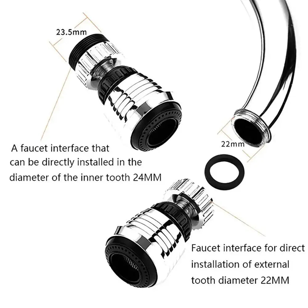 1Set Dual Mode Booster Nozzle Extender 360 Degree Faucet Water Saver Universal Rotating Bubbler Bathroom Kitchen Tools Dual Mode