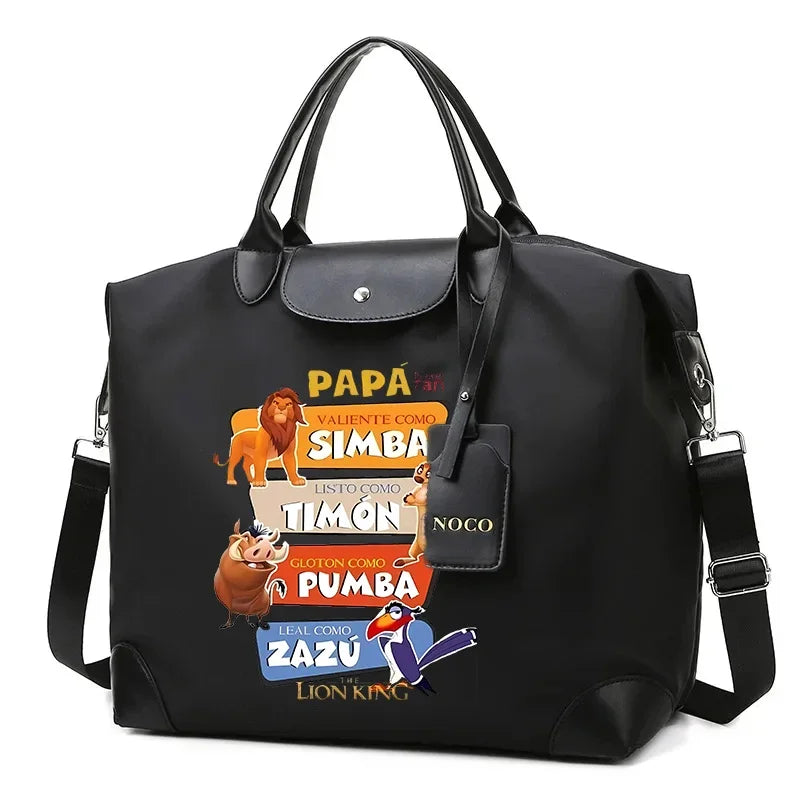 The Lion King Ladies Travel Bag Large Capacity Women's Handbag Waterproof Fashion Gym Bag Luggage Bag Shoulderbag Gift 2024
