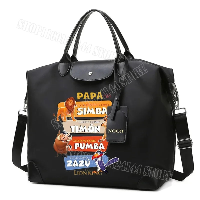 The Lion King Ladies Travel Bag Large Capacity Women's Handbag Waterproof Fashion Gym Bag Luggage Bag Shoulderbag Gift 2024