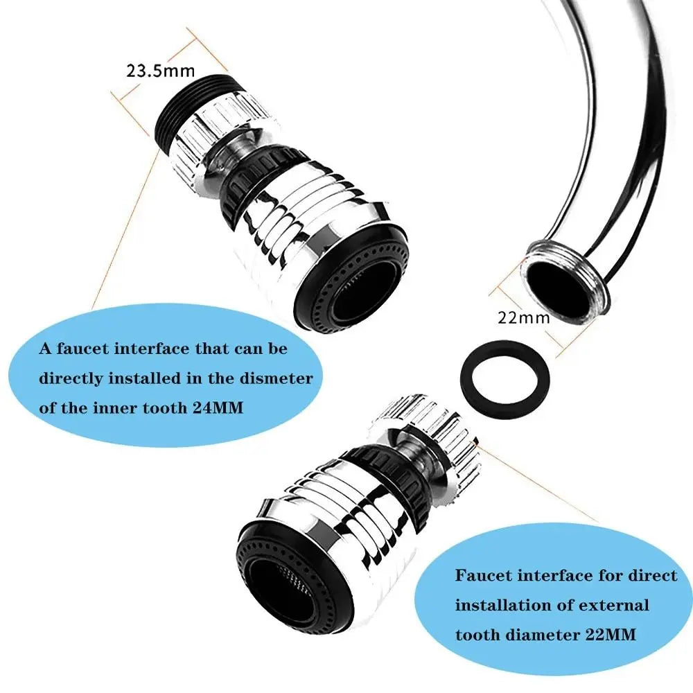 1Set Dual Mode Booster Nozzle Extender 360 Degree Faucet Water Saver Universal Rotating Bubbler Bathroom Kitchen Tools Dual Mode