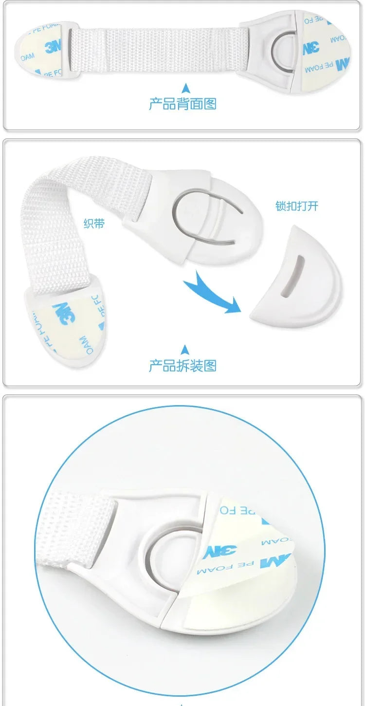 1 Pcs Door Lock Baby Safety Cabinet Wardrobe Refrigerator Belt Kids Children Drawer Security Protection Closet Fridge