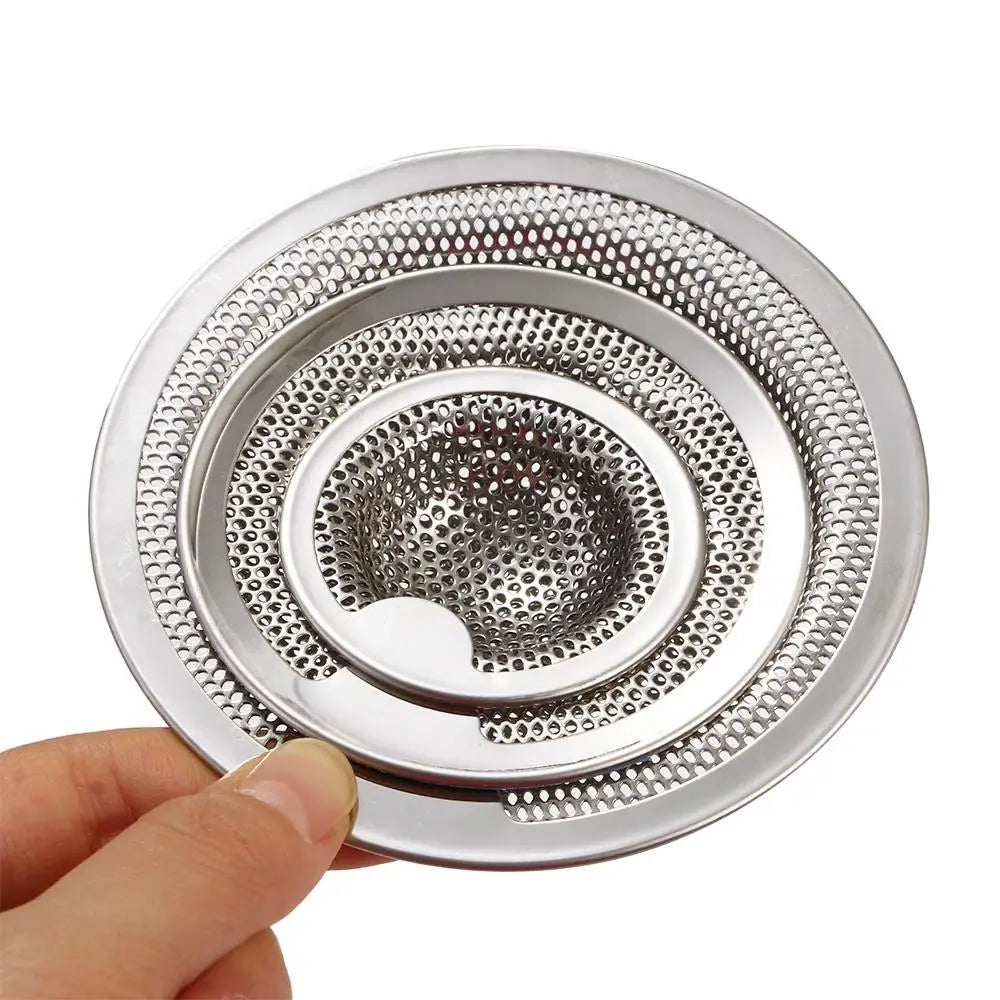 Kitchen Sink Filter Stainless Steel Mesh Sink Strainer Filter Bathroom Sink Strainer Drain Hole Filter Trap Waste Screen