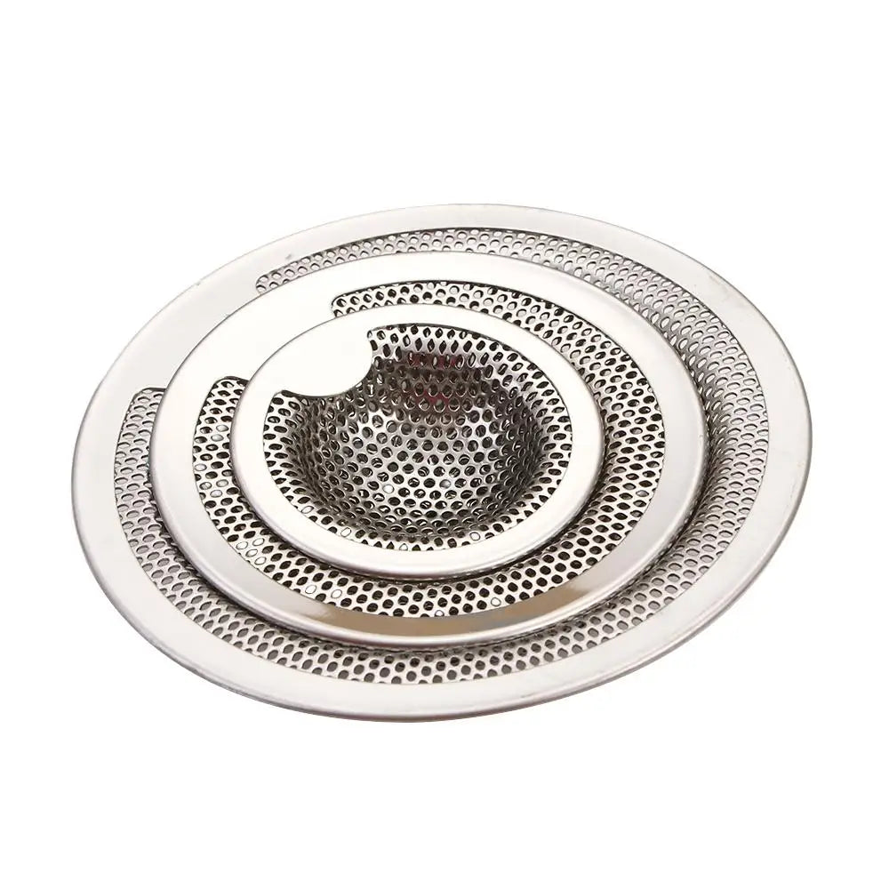 Kitchen Sink Filter Stainless Steel Mesh Sink Strainer Filter Bathroom Sink Strainer Drain Hole Filter Trap Waste Screen