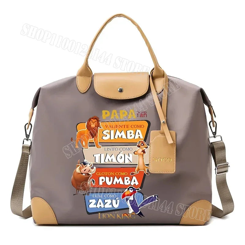 The Lion King Ladies Travel Bag Large Capacity Women's Handbag Waterproof Fashion Gym Bag Luggage Bag Shoulderbag Gift 2024