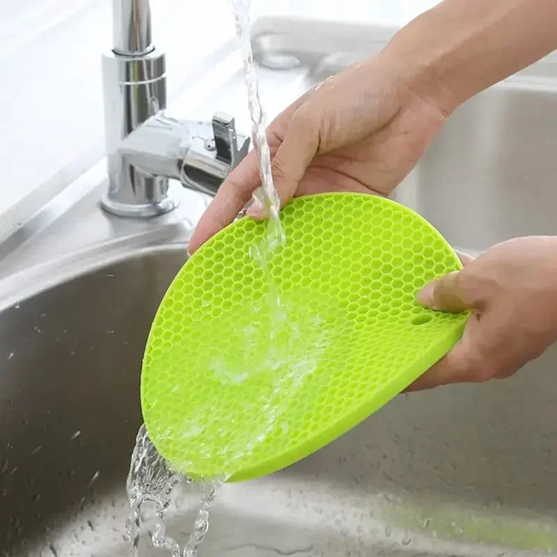 Multifunction Heat Resistant Silicone Mat Drink Cup Coasters Anti-scalding Anti-slip Heat Insulation Pot Mat Kitchen Accessories