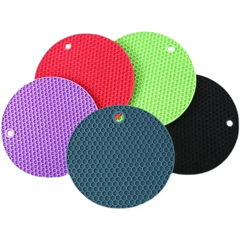 Multifunction Heat Resistant Silicone Mat Drink Cup Coasters Anti-scalding Anti-slip Heat Insulation Pot Mat Kitchen Accessories