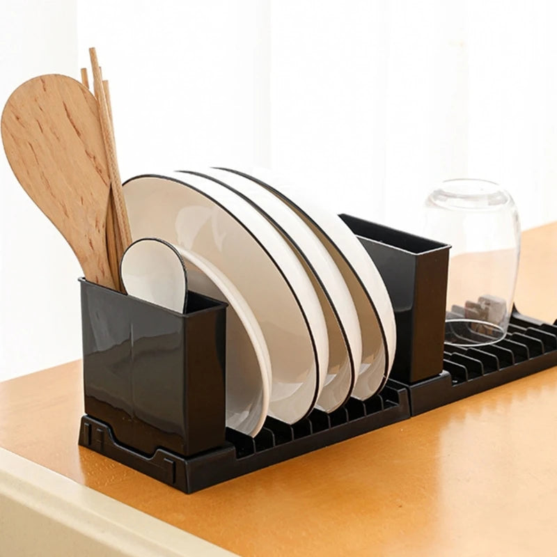 Space Saving Kitchen Dish Drainer Drying Rack Kitchen Supplies with Cup Holder Dropshipping