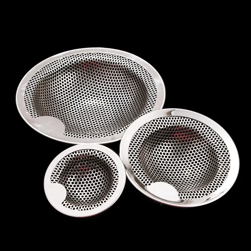 Kitchen Sink Filter Stainless Steel Mesh Sink Strainer Filter Bathroom Sink Strainer Drain Hole Filter Trap Waste Screen