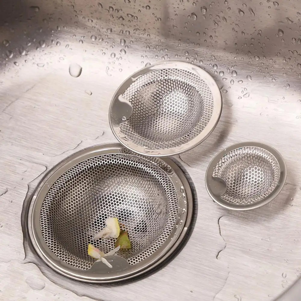 Kitchen Sink Filter Stainless Steel Mesh Sink Strainer Filter Bathroom Sink Strainer Drain Hole Filter Trap Waste Screen