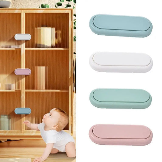 New ABS Child Safety Lock Protection Freezer Cabinet Door Multi-function Housing Safety Cupboard Closing Buckle Refrigerator