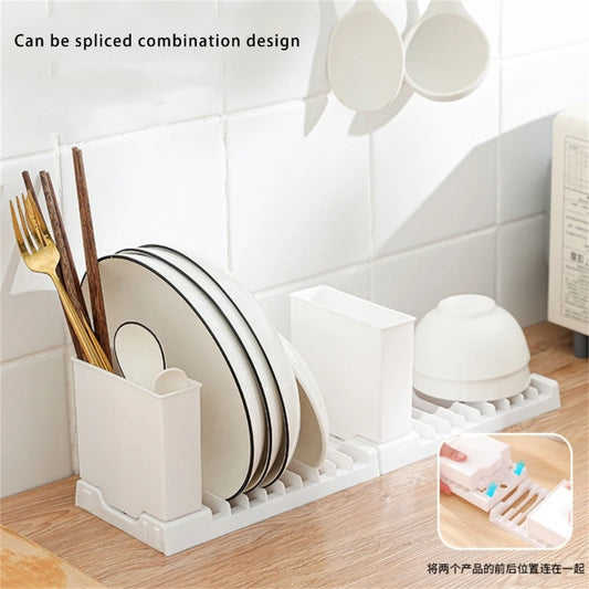 Space Saving Kitchen Dish Drainer Drying Rack Kitchen Supplies with Cup Holder Dropshipping
